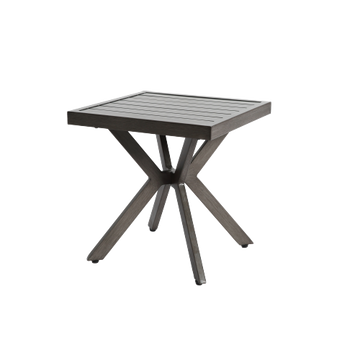 Quadratischer Aluminium Beistelltisch Outdoor – Wetterfest, Rostfrei, 30kg Tragkraft für Terrasse, Garten & Pool