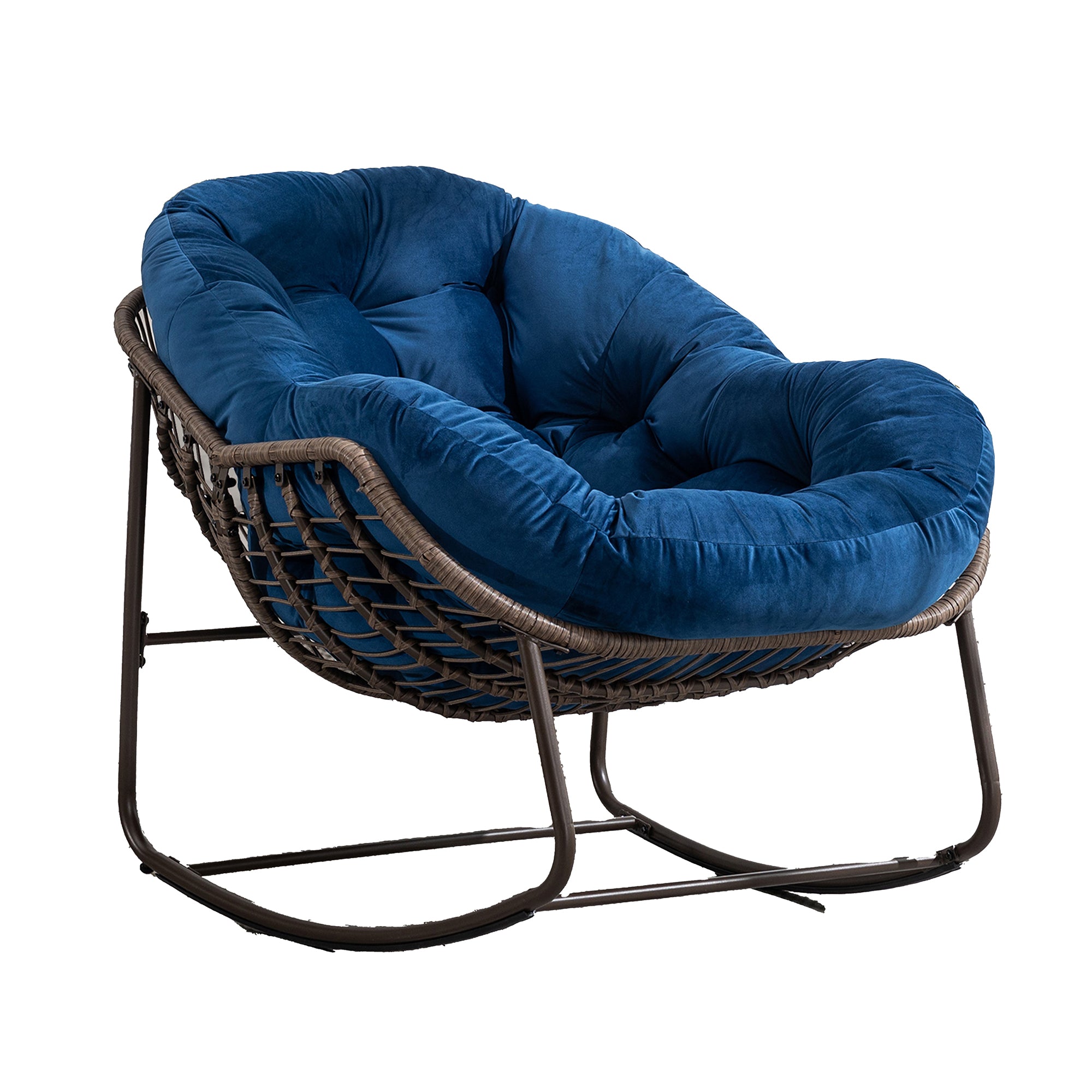 Weißer Rattan Schaukelstuhl Outdoor | LVHOM Online Kaufen