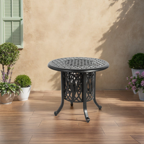 Aluminium Beistelltisch mit Eiskübel, verstellbare Füße – Outdoor Tisch für Garten, Terrasse & Pool