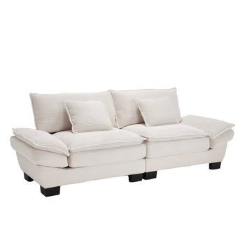 Ein modernes, Einfaches doppelsofa mit einem federbett